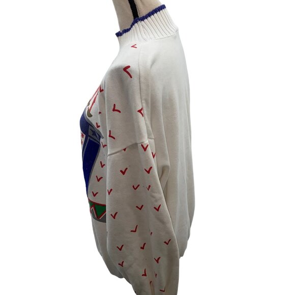 Vintage Christmas Holiday sweatshirt  Christmas fireplace L/XL - Picture 5 of 6